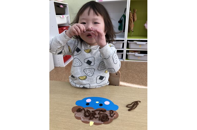 保育園　鬼　制作　顔　ひも