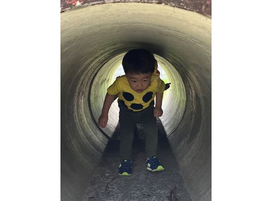 江別　土管　おーい　お外　お外遊び　