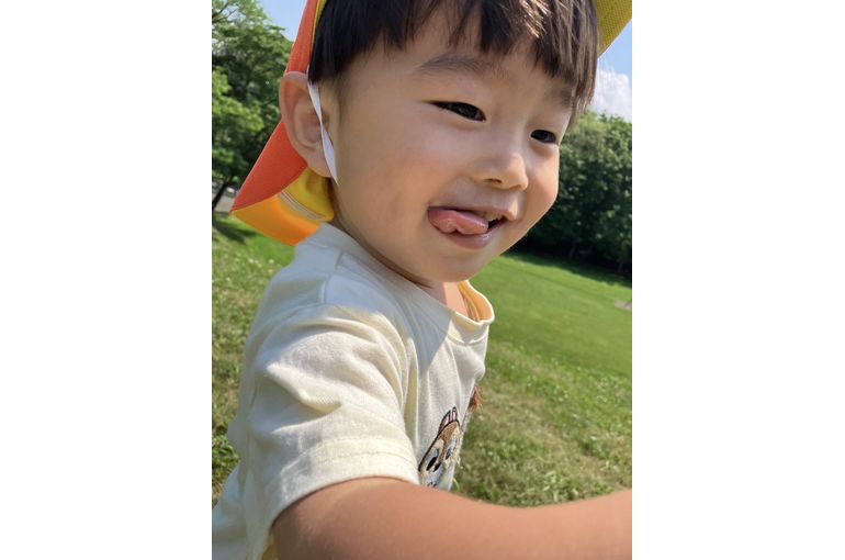 江別　保育園　夏　外遊び