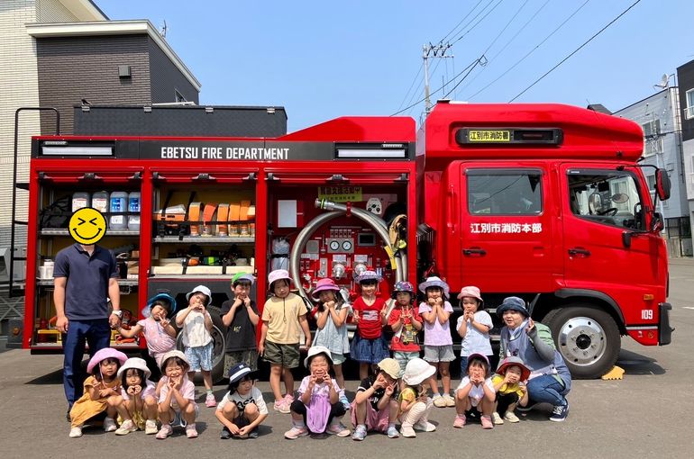 札幌保育園　きっずぱーく　避難訓練