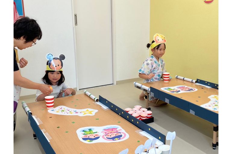 江別　保育園　室内　夏祭り