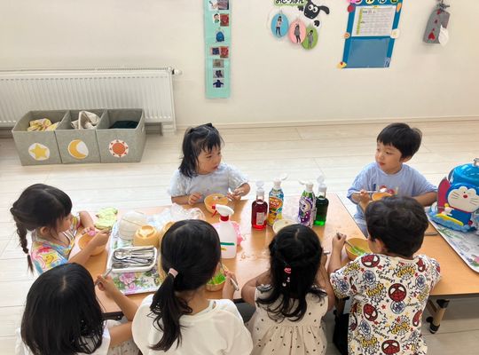 江別市　野幌　保育園　かき氷　パーティー　様子