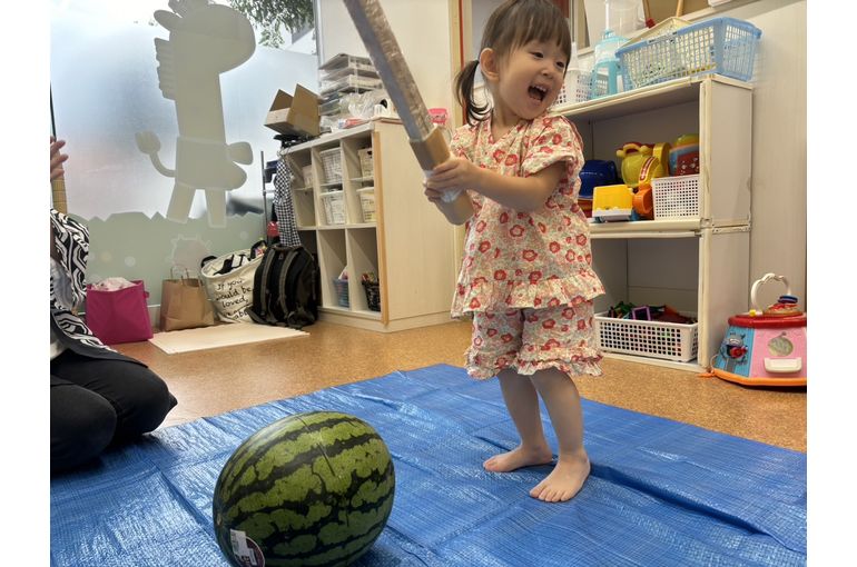 スイカ割り　保育園　札幌