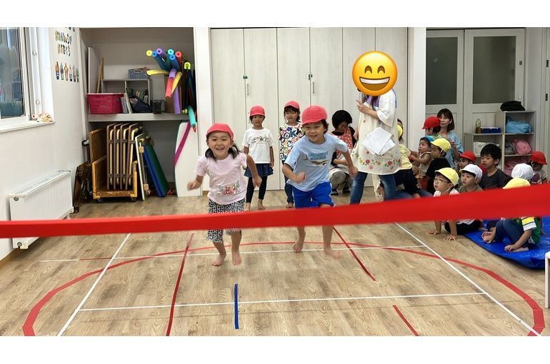 保育園　運動会　練習　かけっこ