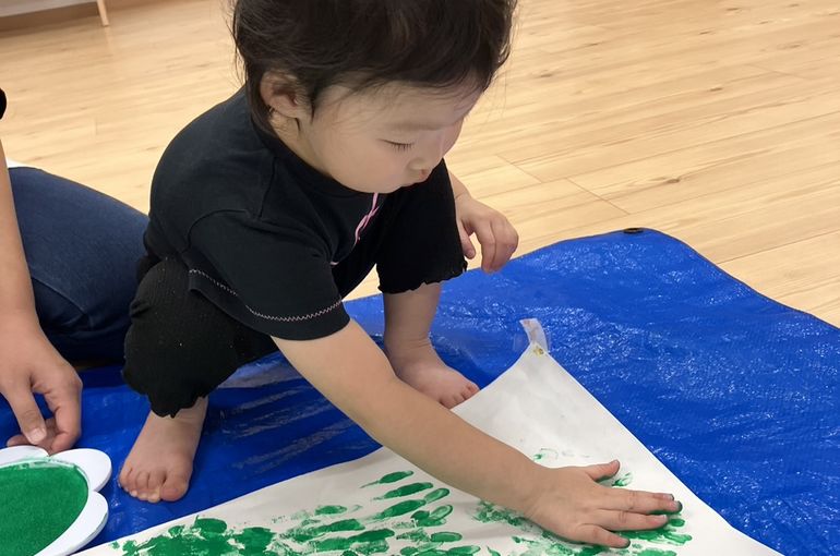 江別　保育園　製作　絵の具