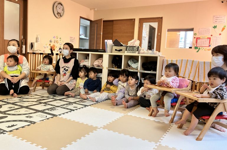 函館市　石川　保育園　交通安全教室　様子