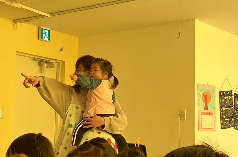 札幌市　厚別　認定保育園　○×クイズ　様子