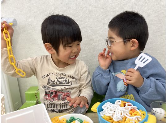 江別市　認定保育園　おままごと遊び