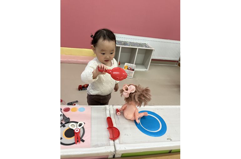 江別市　認定保育園　おままごと遊び