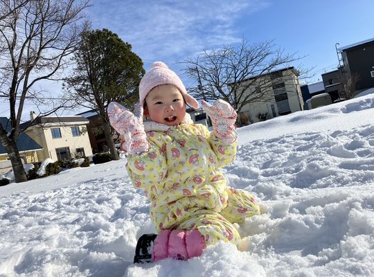 江別市　元江別　保育園　雪遊び　様子