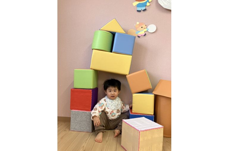 江別市　元江別　保育園　ソフトブロック　お家　作った