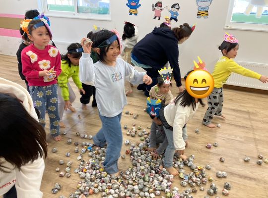 江別市　江別　保育園　豆まき　様子