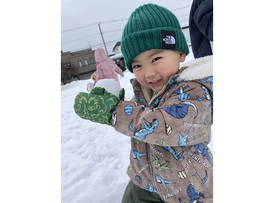野幌　保育園　認可保育園　企業主導型保育園　雪遊び