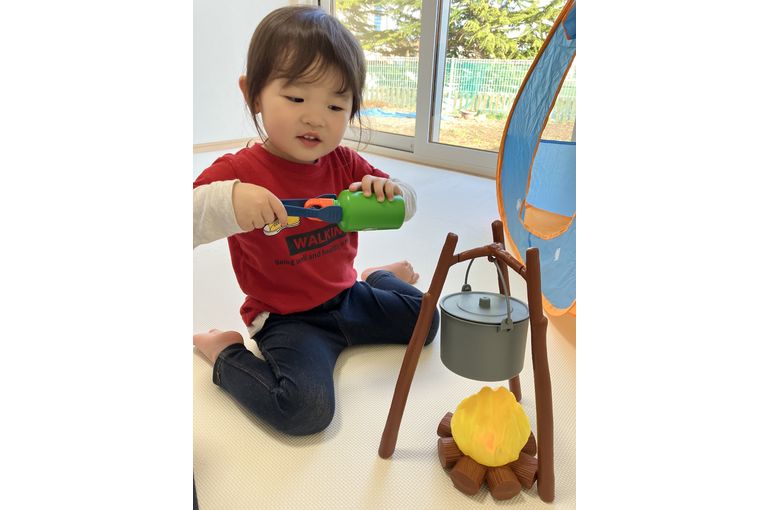 キャンプ,ごっこ遊び,かわいい,札幌市,保育園,認定保育園,企業主導型保育園,函館市,江別市