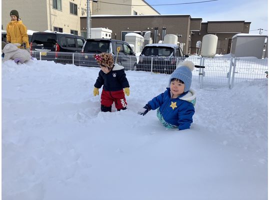 江別市,認定こども園,雪あそび