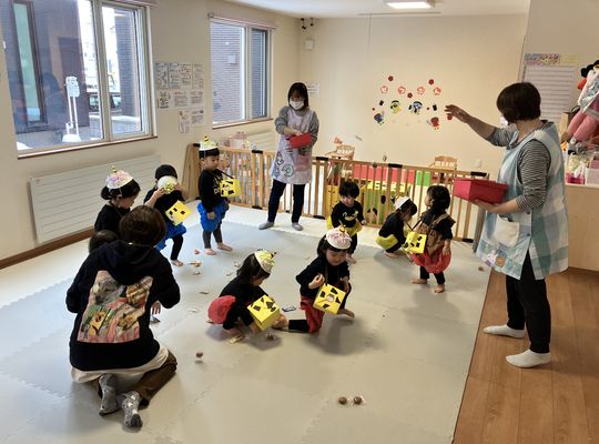 認定こども園, 保育園, 認可保育園, 企業主導型保育園, 保育所, 函館市, 江別市, 札幌市, 豆まき, 節分, イベント