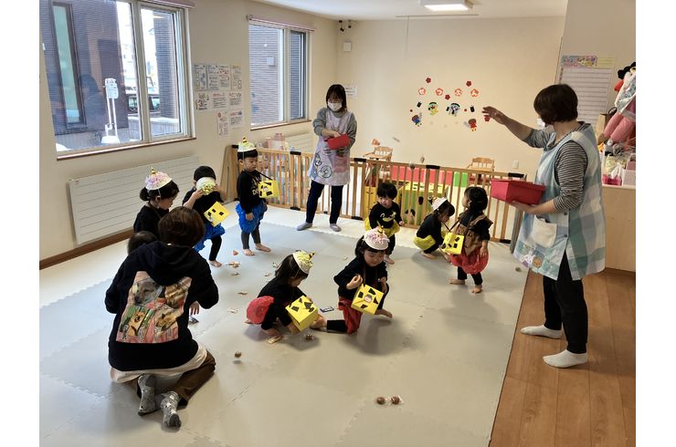 認定こども園, 保育園, 認可保育園, 企業主導型保育園, 保育所, 函館市, 江別市, 札幌市, 豆まき, 節分, イベント