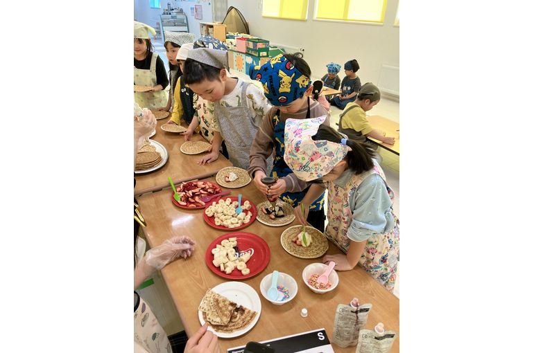 認定こども園,保育園,認可保育園,保育所,札幌市,クレープパーティー,お菓子作り,クッキング